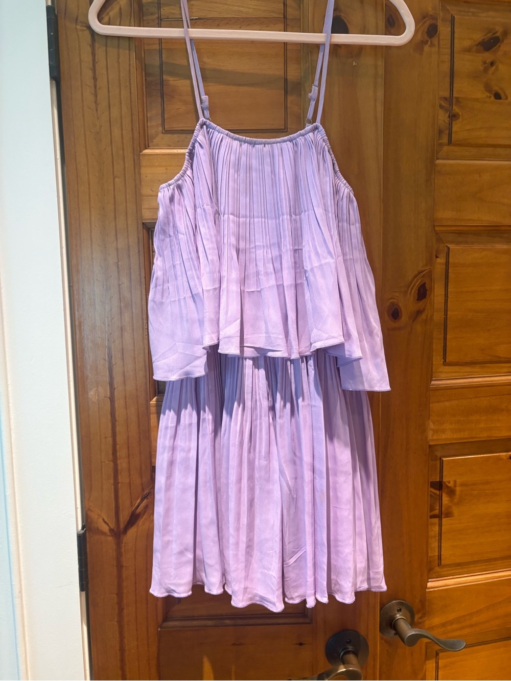 Lavender Tiered romper- Lightweight Spaghetti Strap Dress